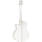 Tanglewood Winterleaf Blonde TW4BLW Superfolk Cutaway Acoustic Guitar with Pickup - White Gloss