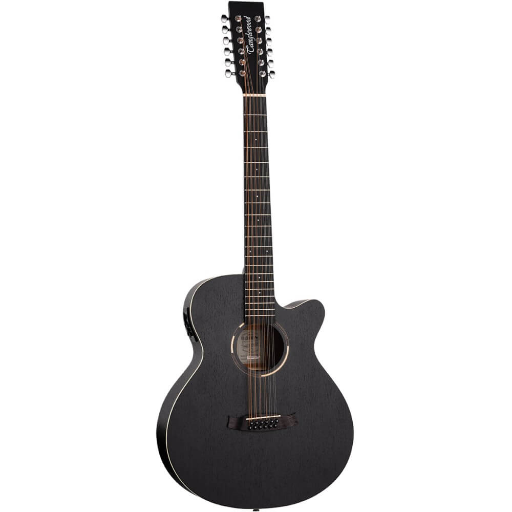 Tanglewood Blackbird TWBBSFCE12 Superfolk 12-String Cutaway Acoustic Guitar - Smokestack Satin