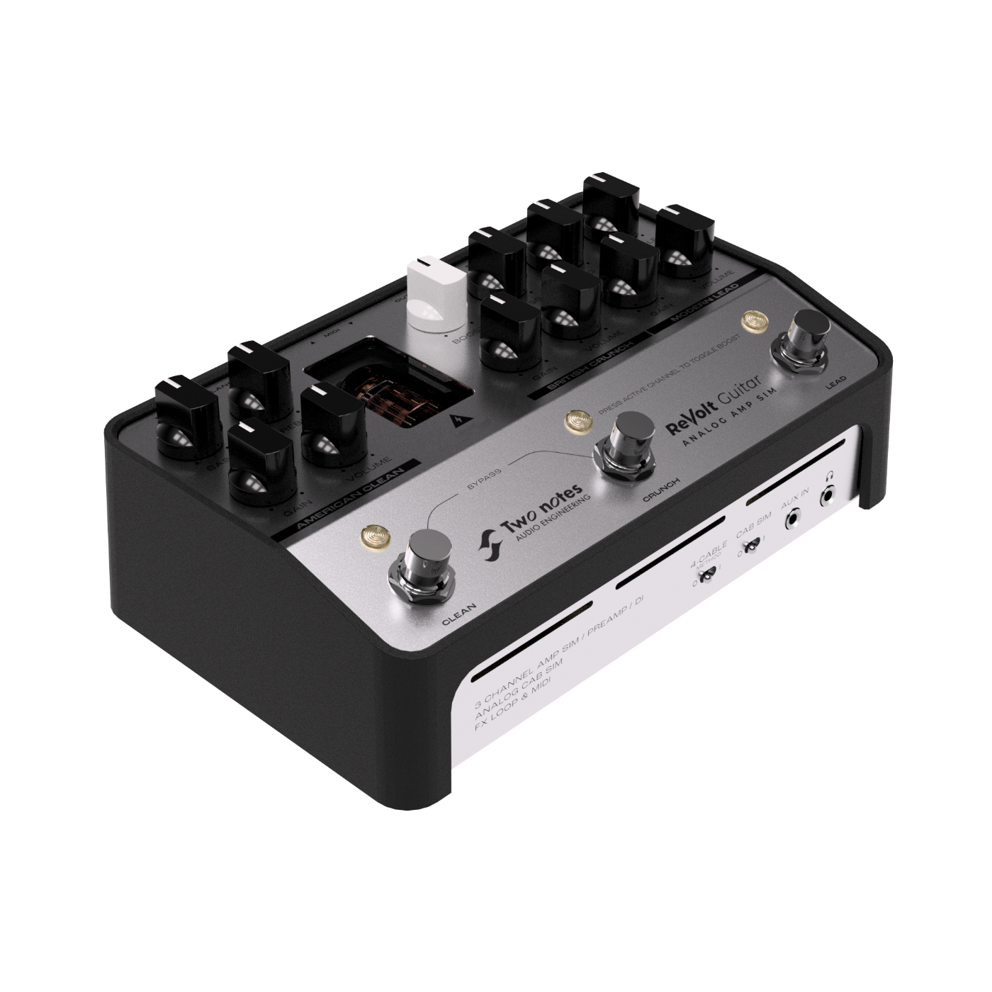Two Notes Revolt 3-Channel Pedal Format Guitar Amplifier