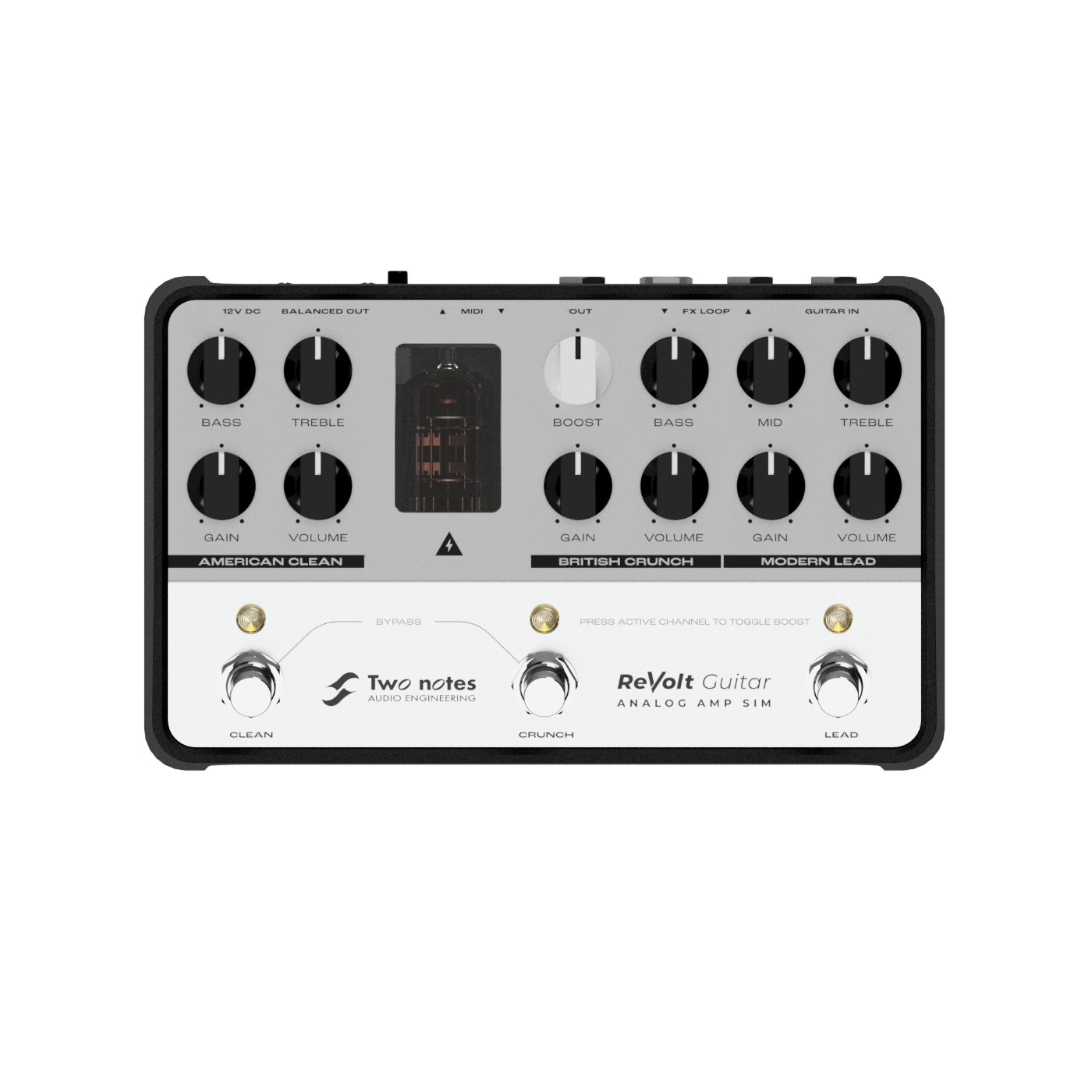 Two Notes Revolt 3-Channel Pedal Format Guitar Amplifier