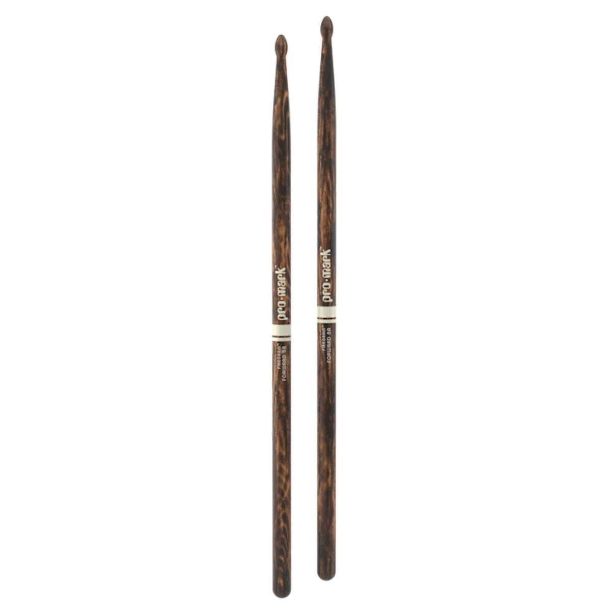ProMark Promark Classic 5A FireGrain drumsticks with wood tips for drumming and percussion performances.