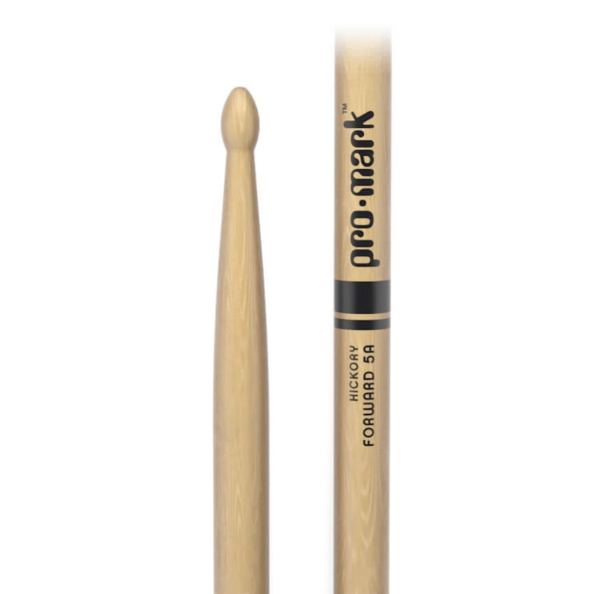 Promark Forward 5A Lacquered Hickory Wood Tip Drumsticks