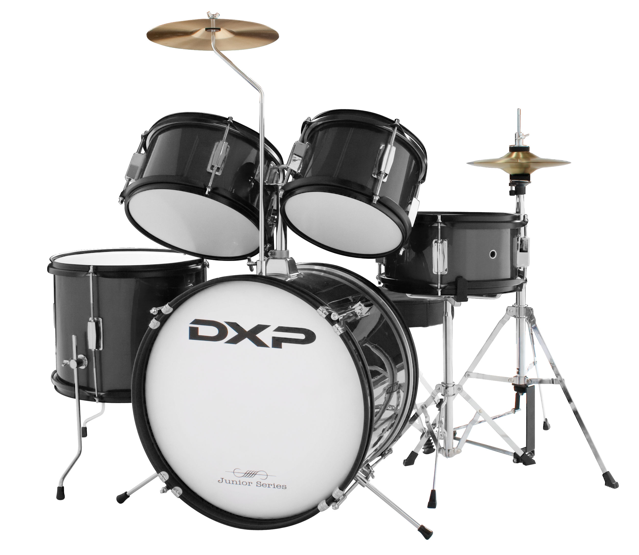 DXP Junior Series 16/8/10/12+8S 5pc Drum Kit with Hardware in Black
