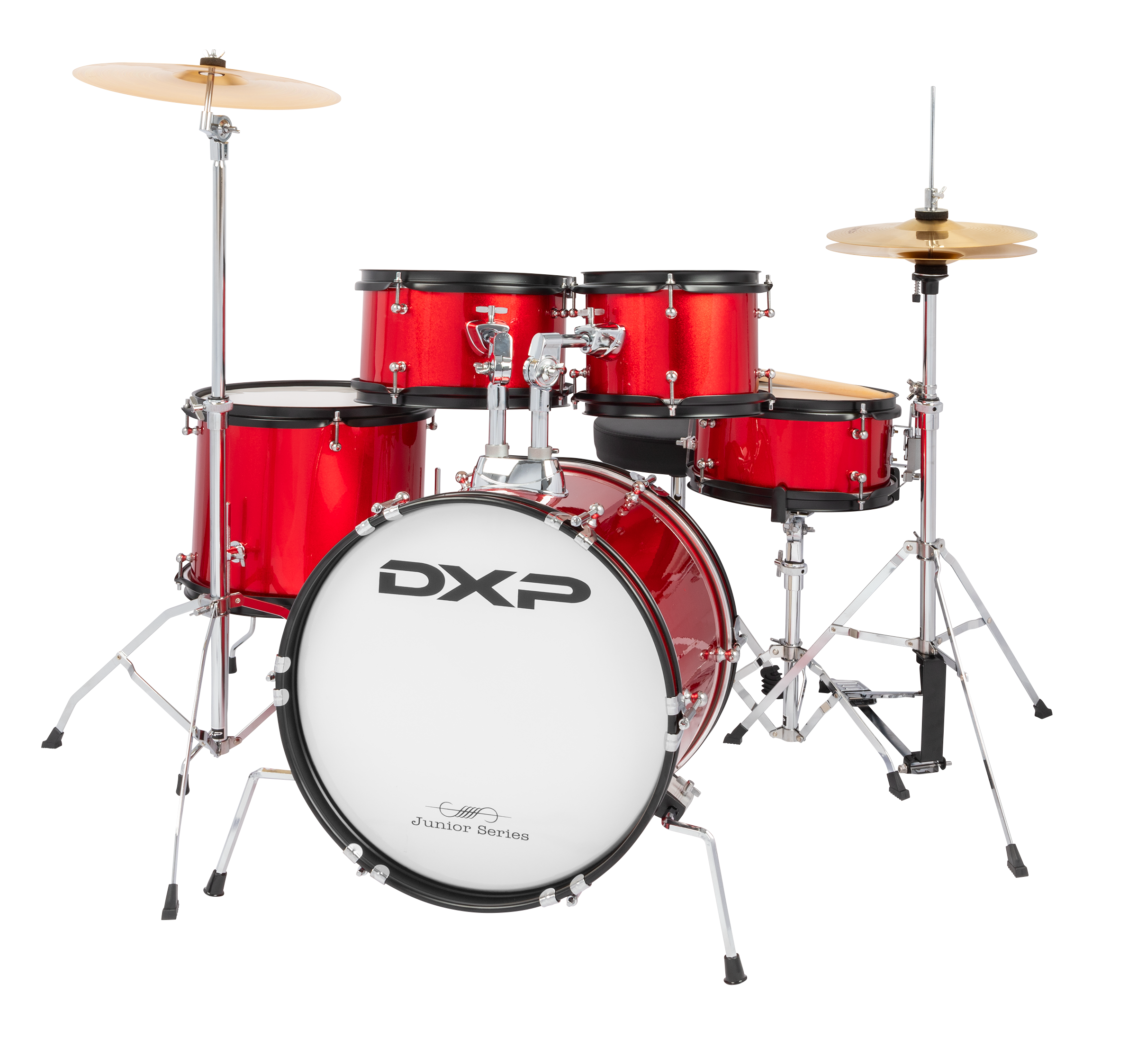 Dxp 5 piece drum outfit Kit Pack - Candy Apple Sparkle