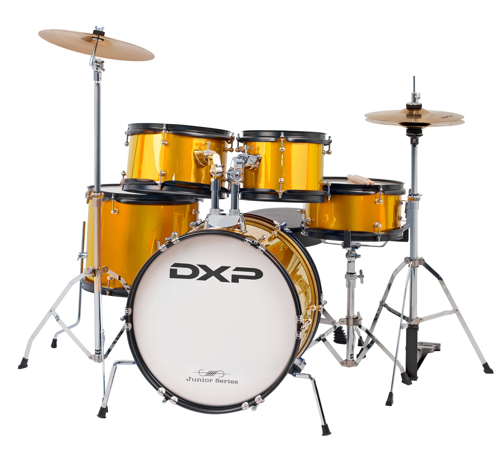 DXP TXJ7 Junior Series 5-Piece Drum Kit - Gold Sparkle (TXJ7GS)