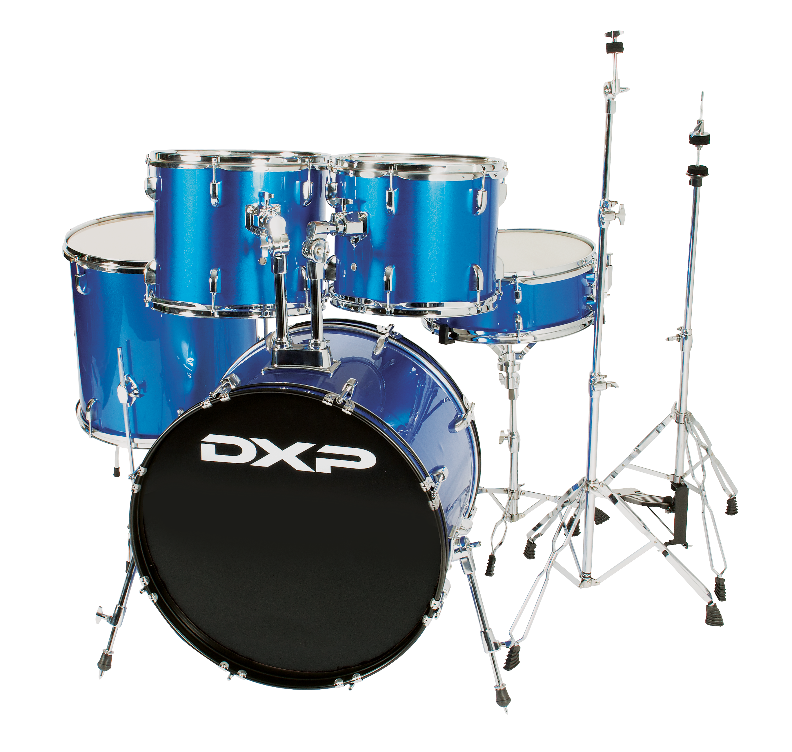 DXP Pioneer Series 22/12/13/16+14S 5pc Drum Kit with Hardware - Metallic Blue