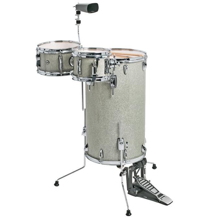 DXP TXP81SS Cocktail Percussion Kit Silver Sparkle