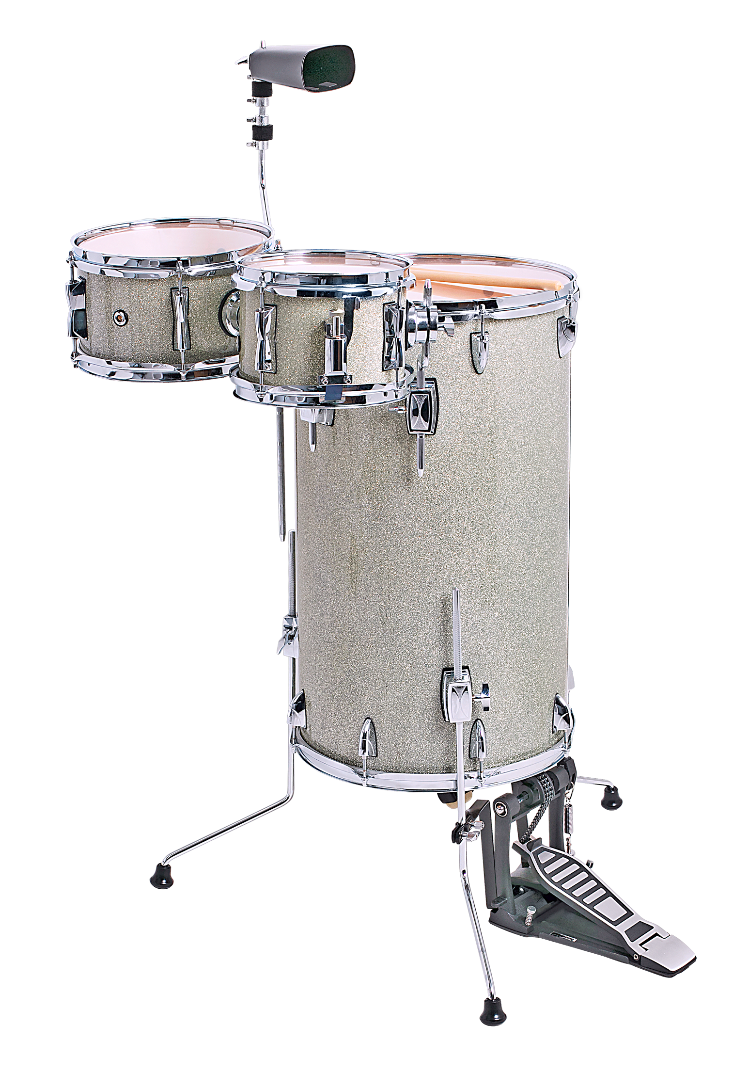 DXP TXP81SS Cocktail Percussion Kit Silver Sparkle