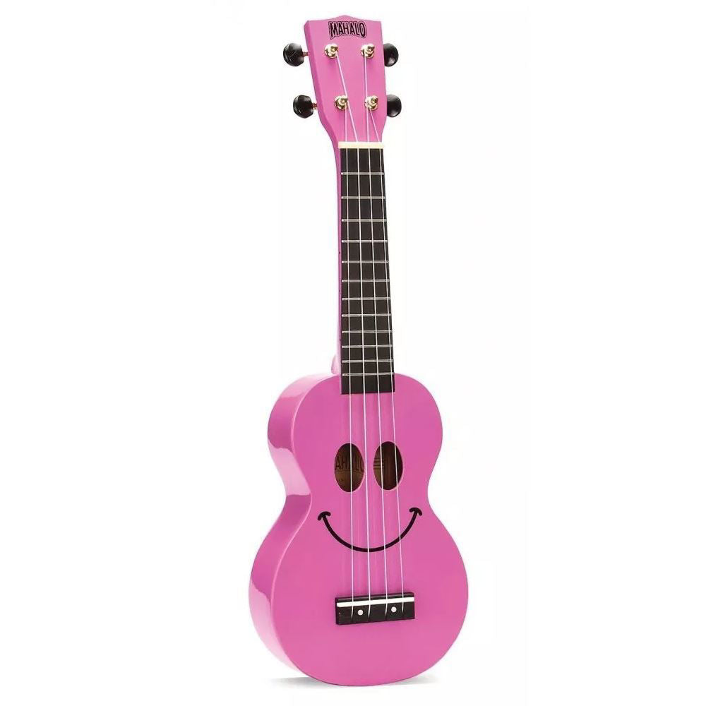Mahalo Art Series Smiley Face Ukulele - Pink
