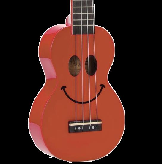 Mahalo Art Series Smiley Face Ukulele - Red