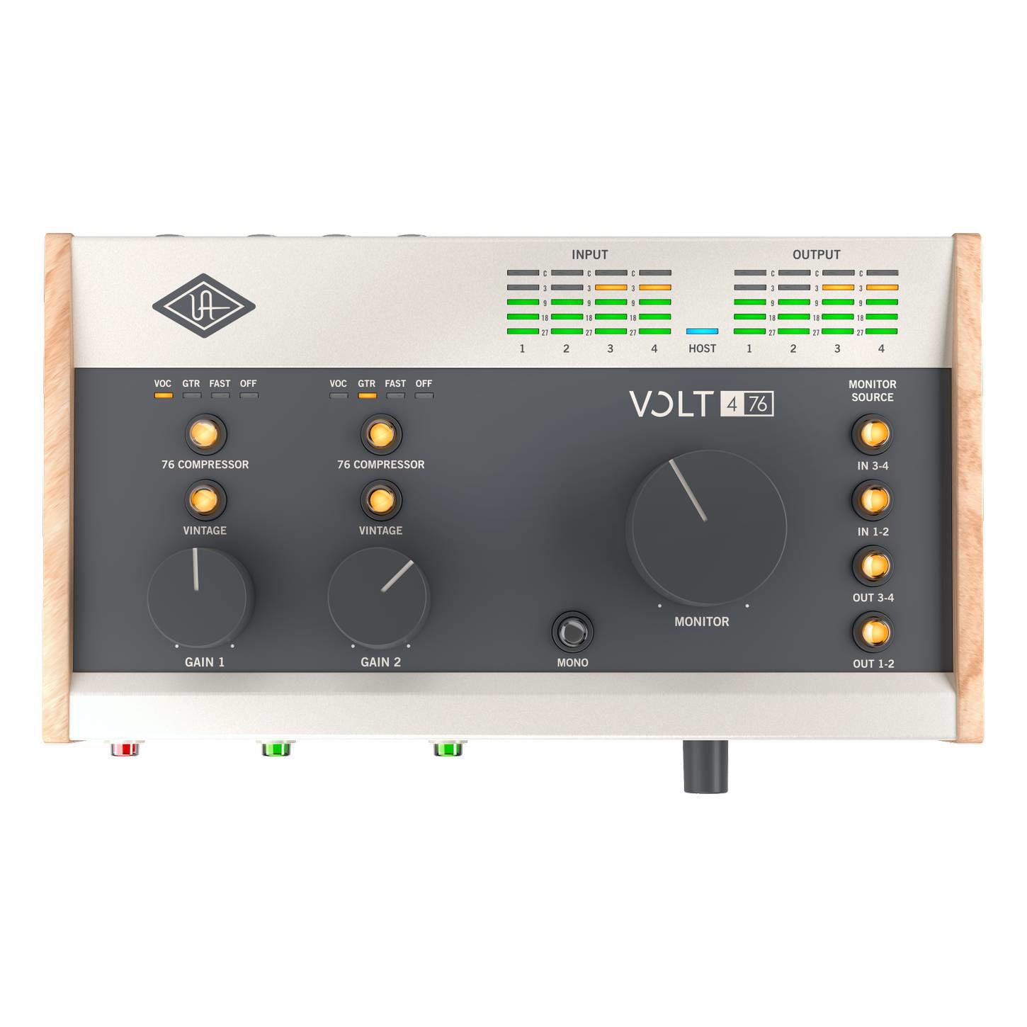 Universal Audio Volt 476 Desktop 4-in 4-out USB 2.0 Audio Interface Built-in 76 Compressor