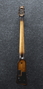 Ibanez UB804 upright fretless bass guitar in mahogany oil burst finish, showcasing its sleek body and fingerboard.