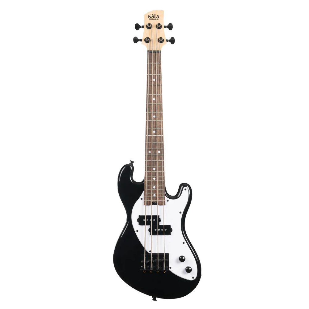 Kala U-BASS Solid Body Short Scale 4-String Bass Guitar in Black