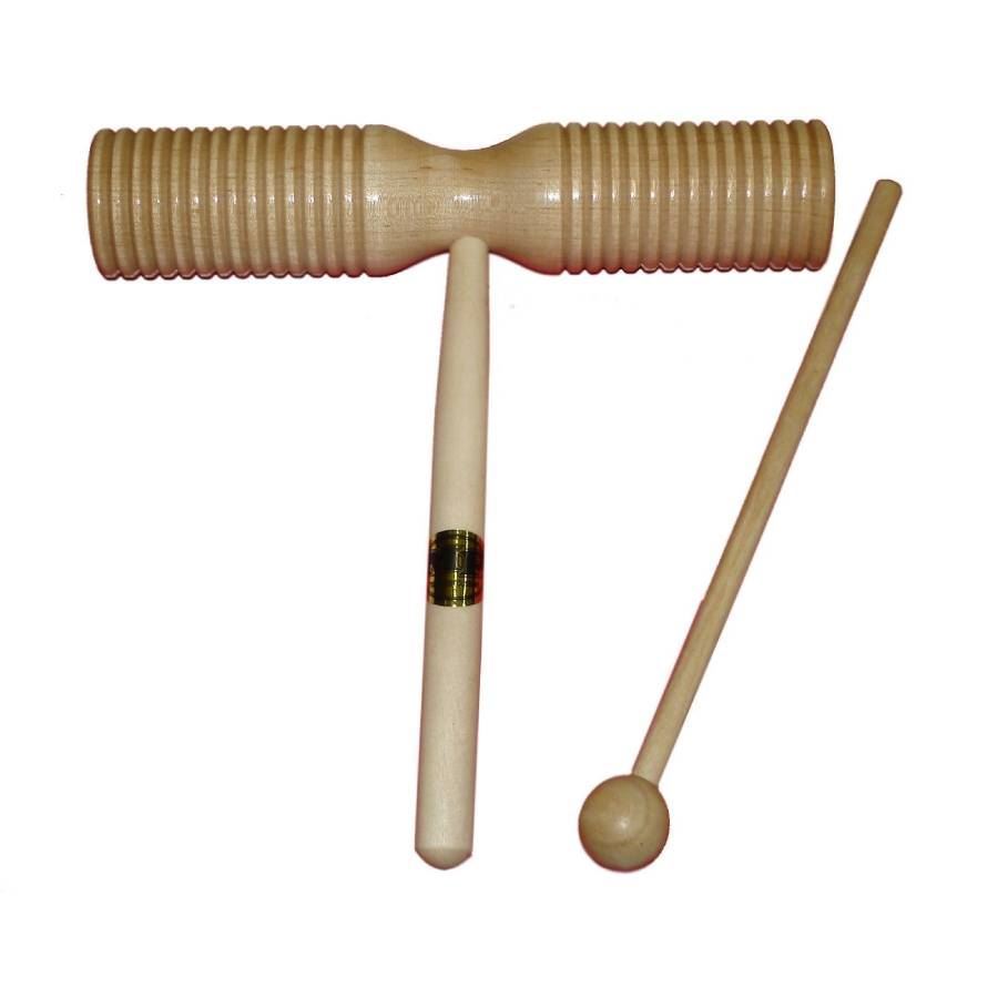 Mano Percussion UE53 Double Ended Guiro Wood Tone Block