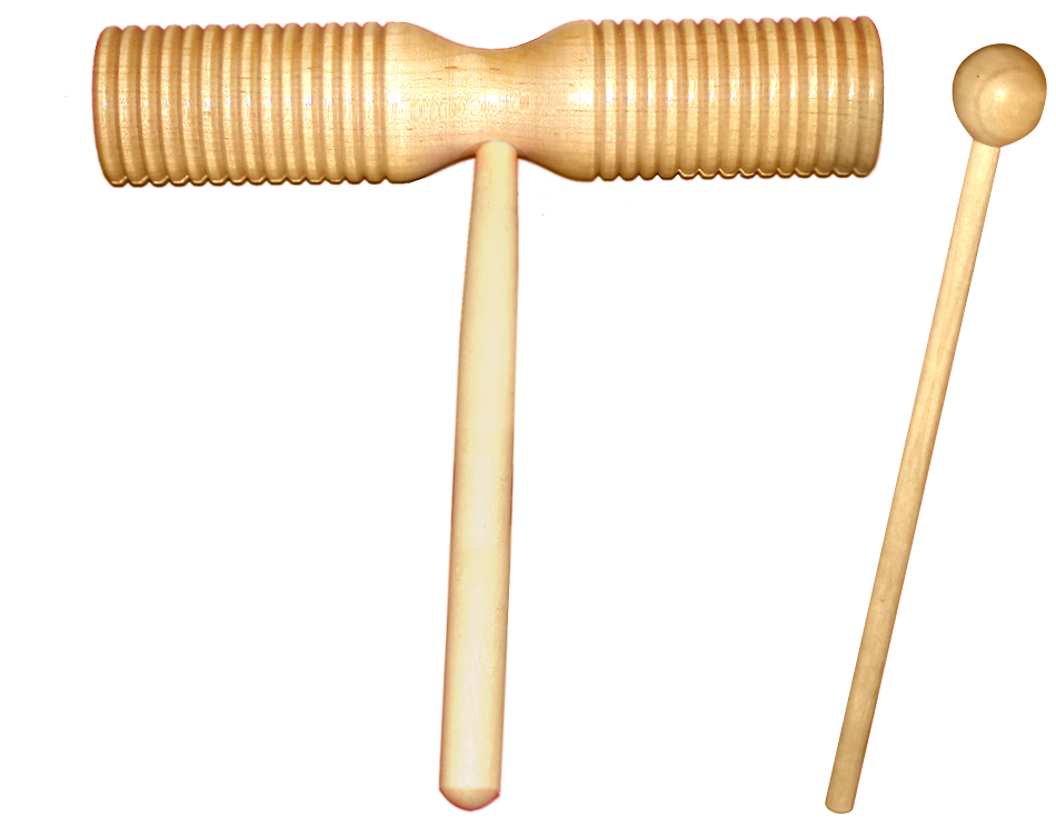 Mano Percussion UE53 Double Ended Guiro Wood Tone Block