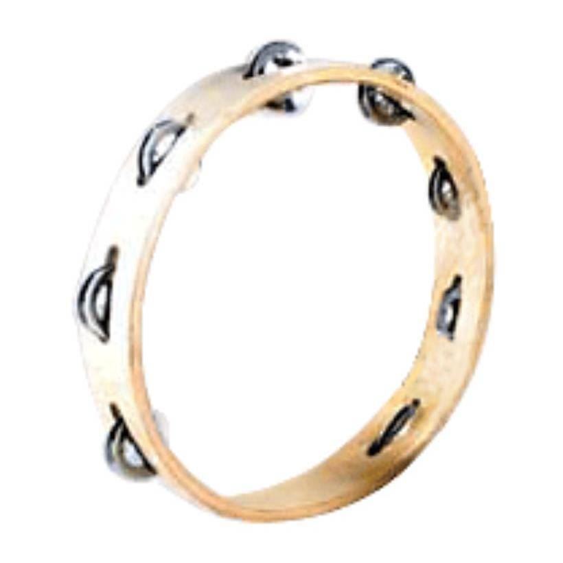 Mano Percussion UE770 10inch Tambourine with 8 Pairs of Jingles in Single Row