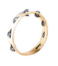 Mano Percussion UE770 10inch Tambourine with 8 Pairs of Jingles in Single R