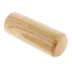 Mano Percussion wooden cylinder shaker, 4-inch hand percussion instrument with natural finish, shown in close-up.