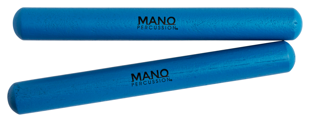 Mano Percussion UE787BL 7inch Coloured Hardwood Claves - Blue