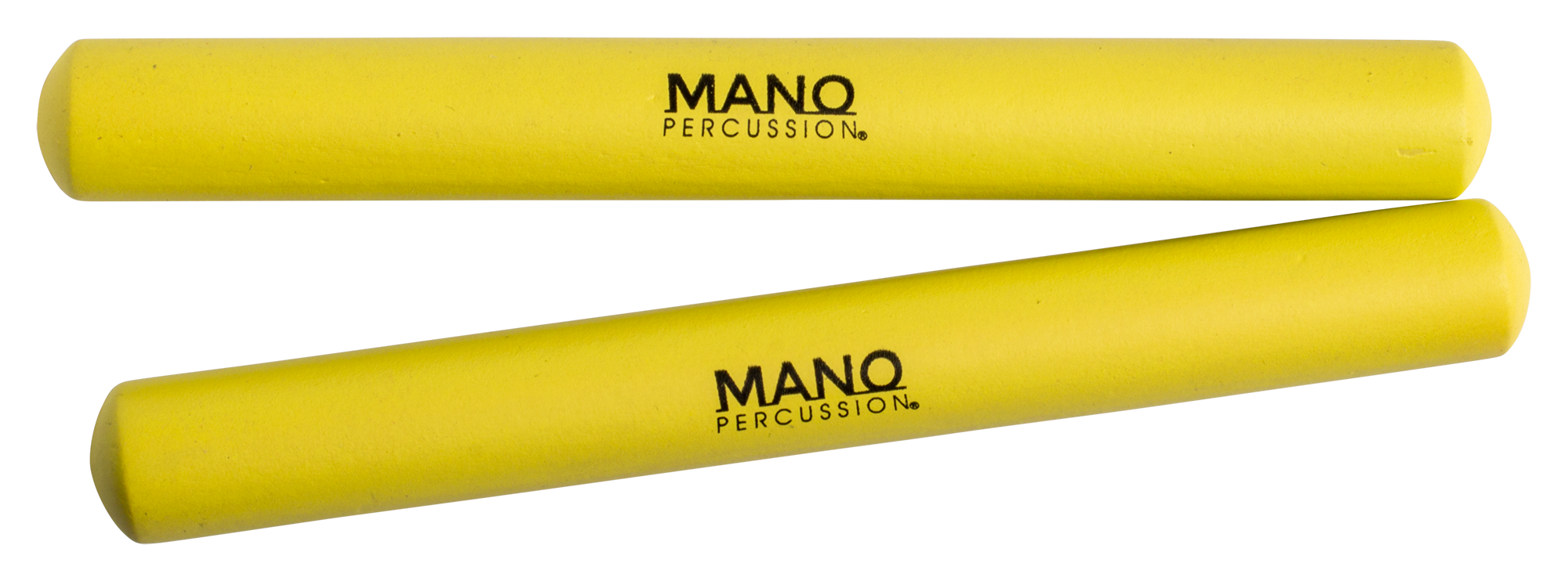 Mano Percussion UE787YL 7inch Coloured Hardwood Claves - Yellow