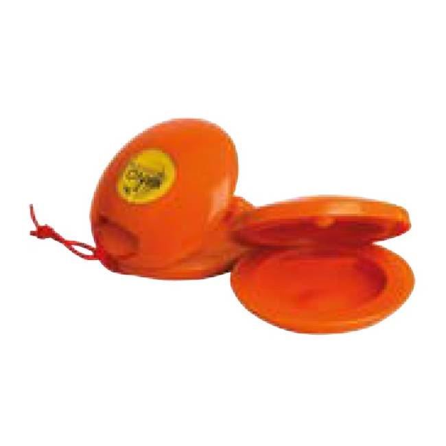 Mano Percussion Plastic Castanets - Orange