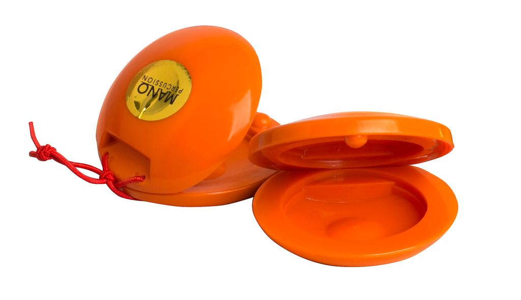 Mano Percussion Plastic Castanets - Orange