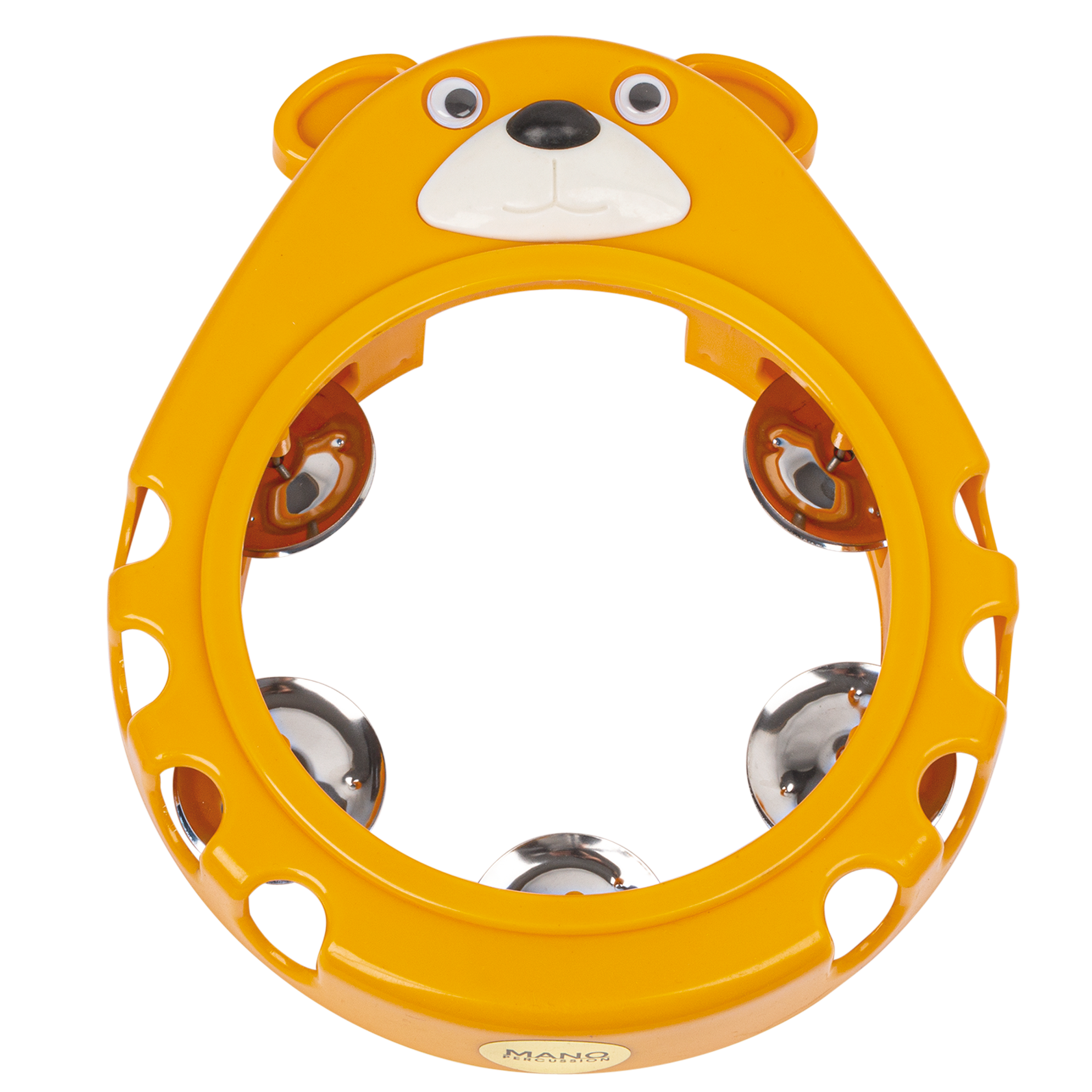 Mano Percussion UE846 8in Bear Shaped Tambourine in Orange