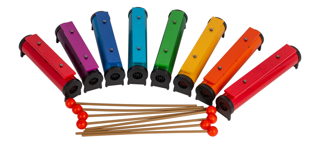 Mano Percussion UE858 Alto 8 Coloured Chime Bar Set