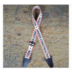 Colonial Leather Under Construction Printed Webbing Guitar Strap