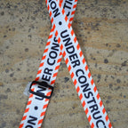 Colonial Leather Under Construction Printed Webbing Guitar Strap