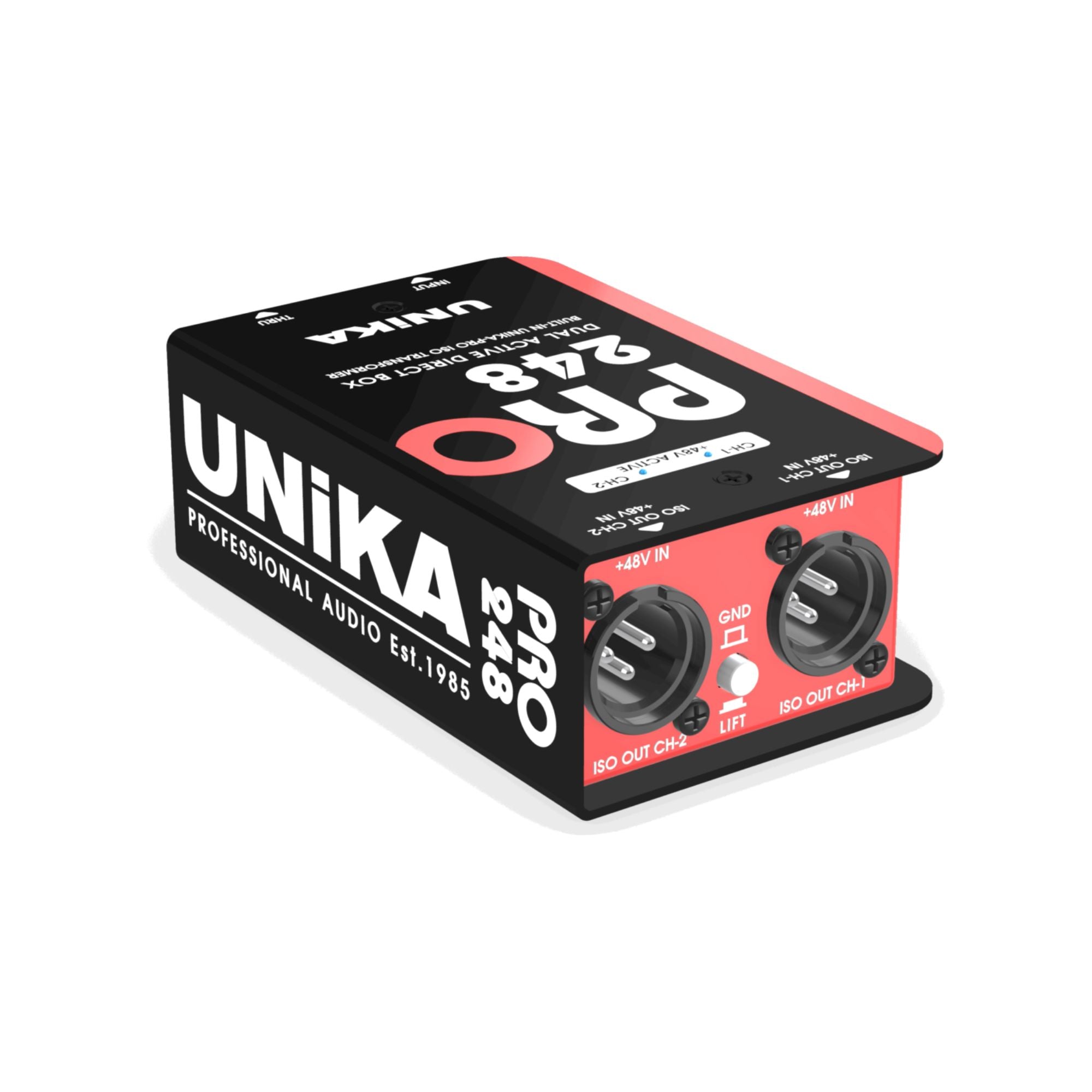 UNIKA PRO 248 Dual-Channel Active DI Box with Isolation Transformer