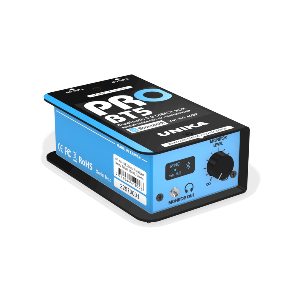 UNIKA PRO BT5 Bluetooth 5.0 DI Box with Isolation Transformer