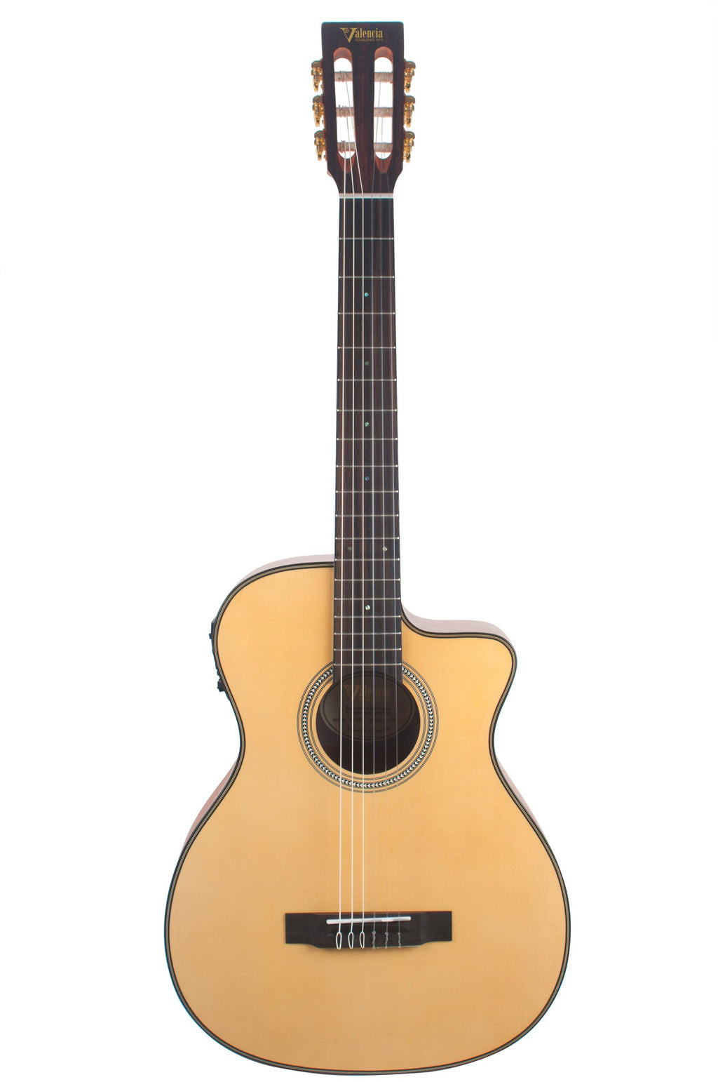 Valencia VA434CE Full Size Classical Guitar with Pickup in Natural Satin