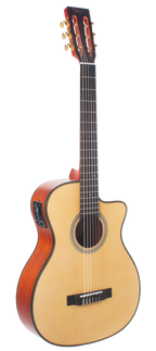 Valencia VA434CE Full Size Classical Guitar with Pickup in Natural Satin