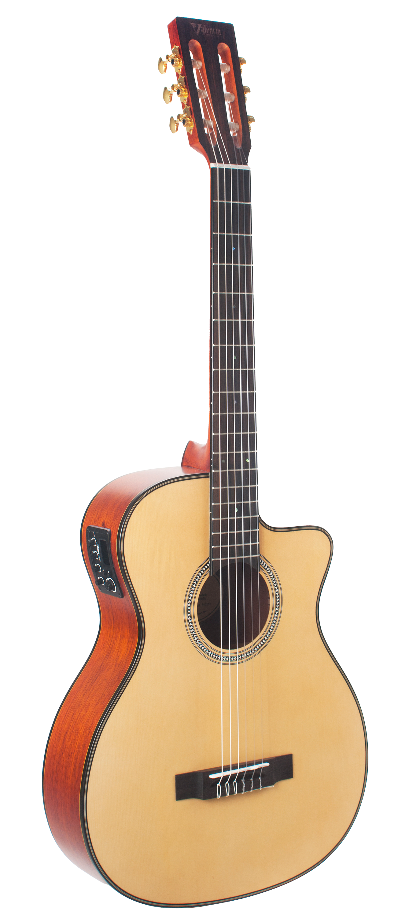 Valencia VA434CE Full Size Classical Guitar with Pickup in Natural Satin