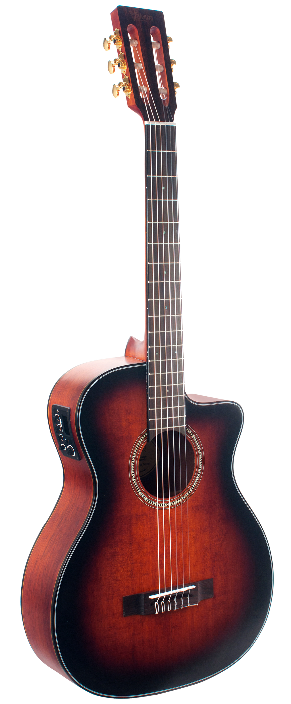 Valencia VA434CECSB Full Size Classical Guitar - PU - Classic Snburst Satin