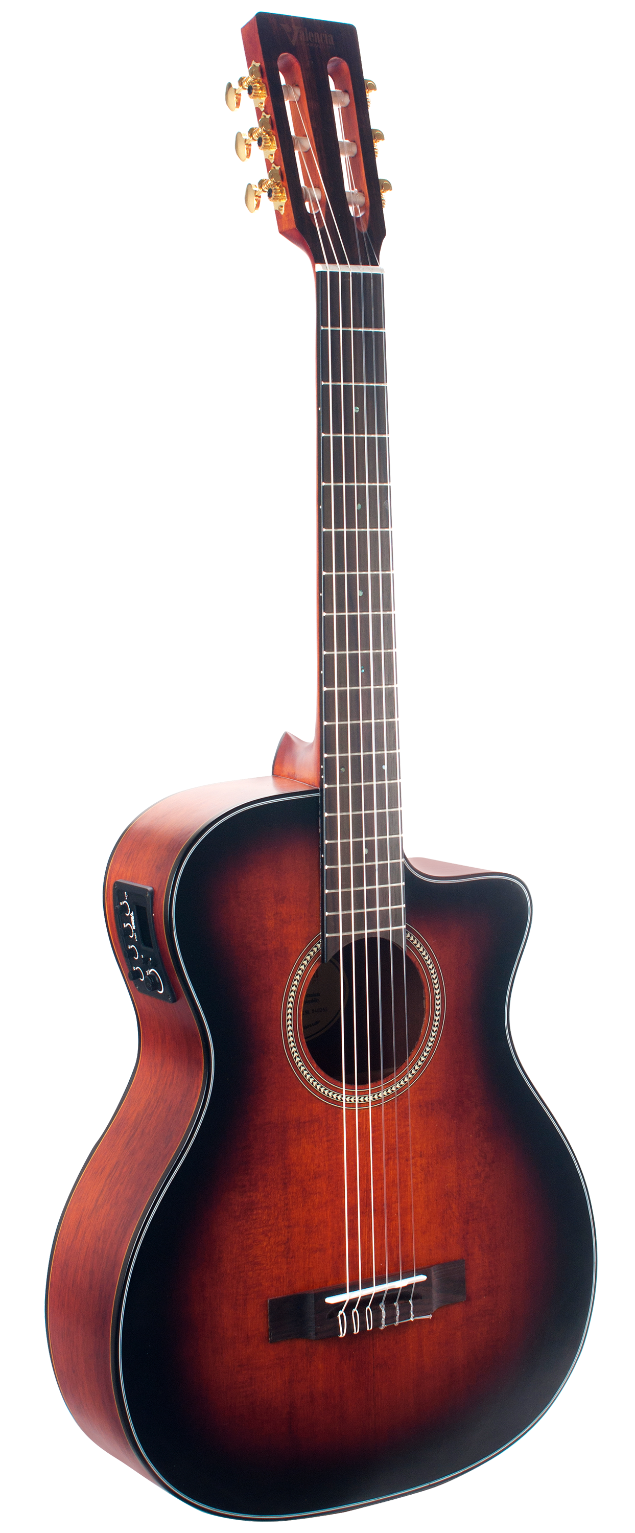 Valencia VA434CECSB Full Size Classical Guitar - PU - Classic Snburst Satin