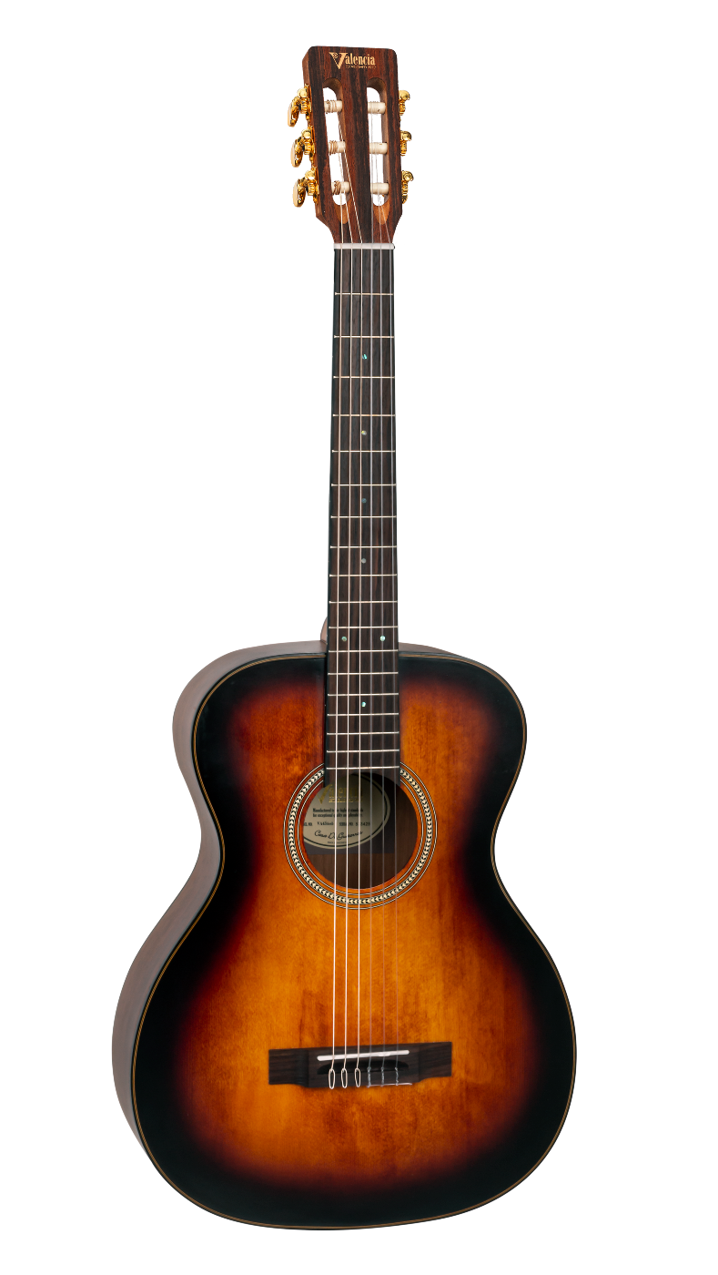 Valencia VA434CSB Full Size Classical Guitar in Classic Sunburst Satin