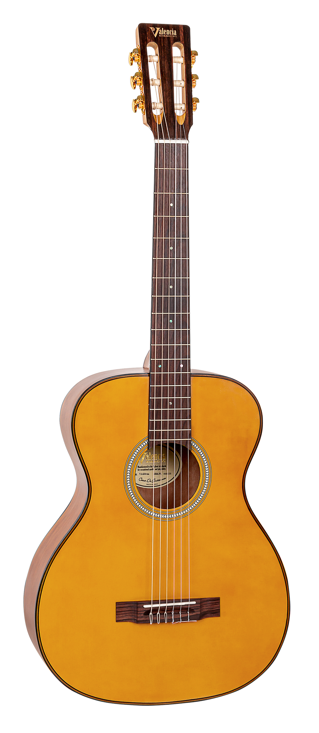 Valencia VA434VNA Full Size Classical Guitar in Vintage Natural Satin