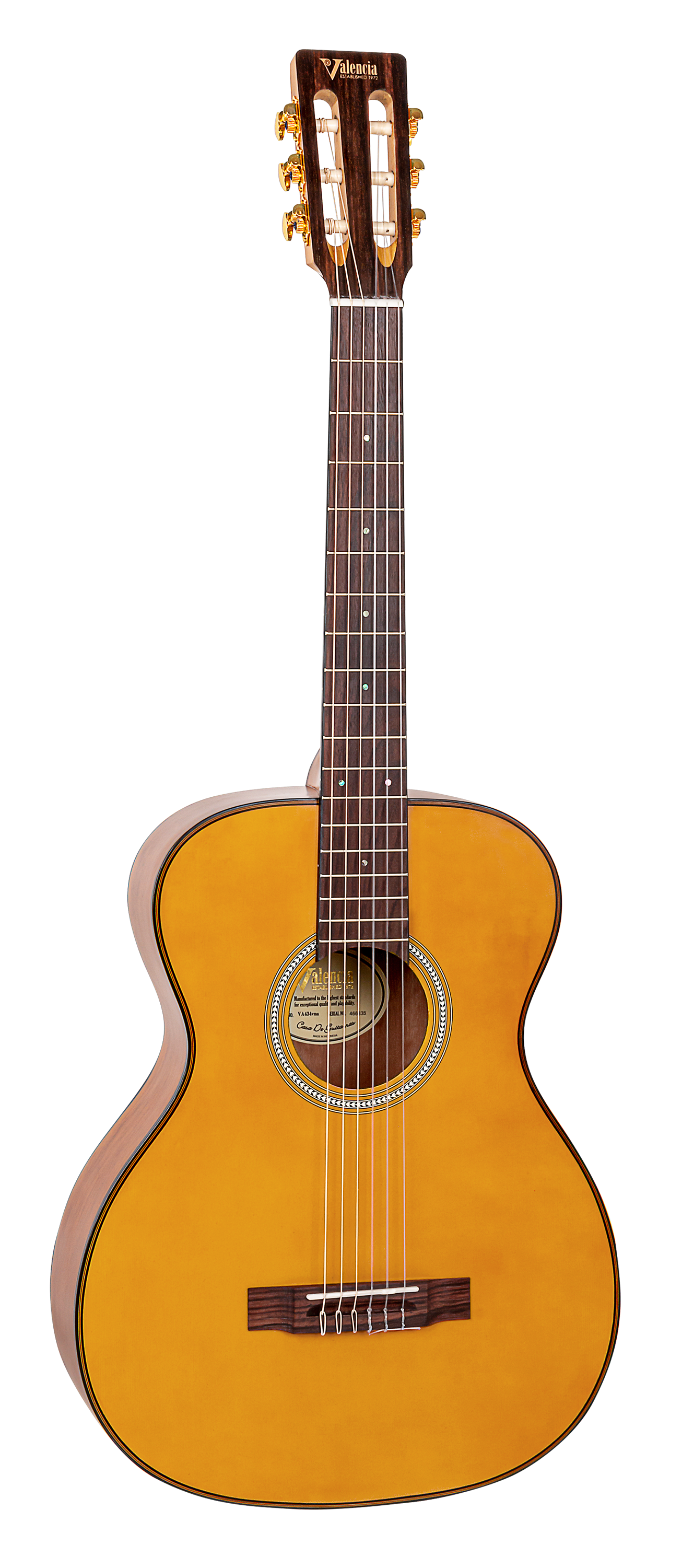 Valencia VA434VNA Full Size Classical Guitar in Vintage Natural Satin