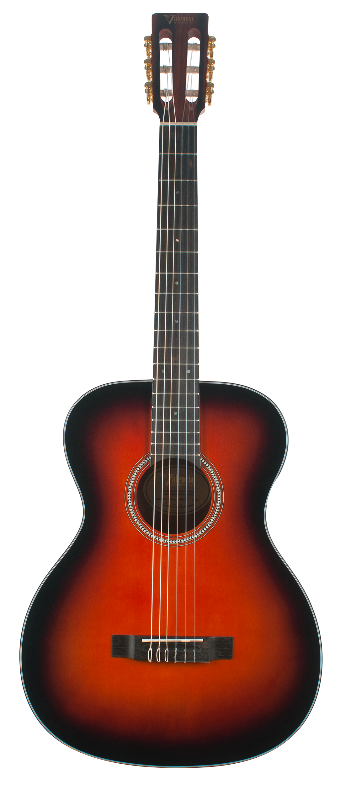 Valencia VA434CSB Full Size Classical Guitar in Classic Sunburst Satin