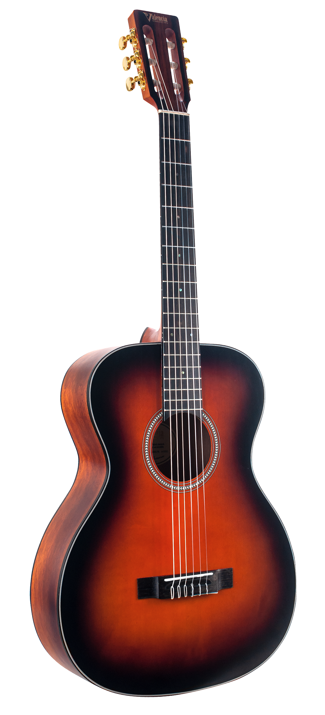Valencia VA434CSB Full Size Classical Guitar in Classic Sunburst Satin