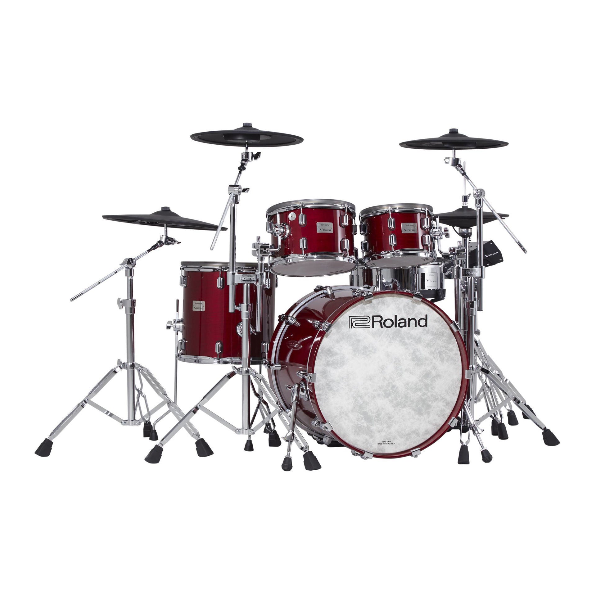 Roland VAD706 V-Drums Acoustic Design Electronic Drum Kit in Gloss Cherry