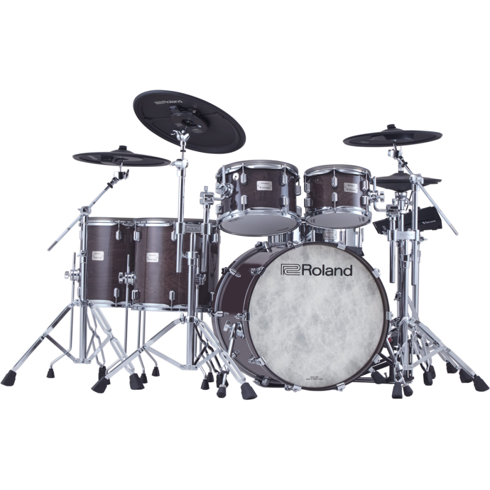 Roland VAD716 V-Drums Electronic Drum Kit with DW 3000 Hardware - Gloss Ebony