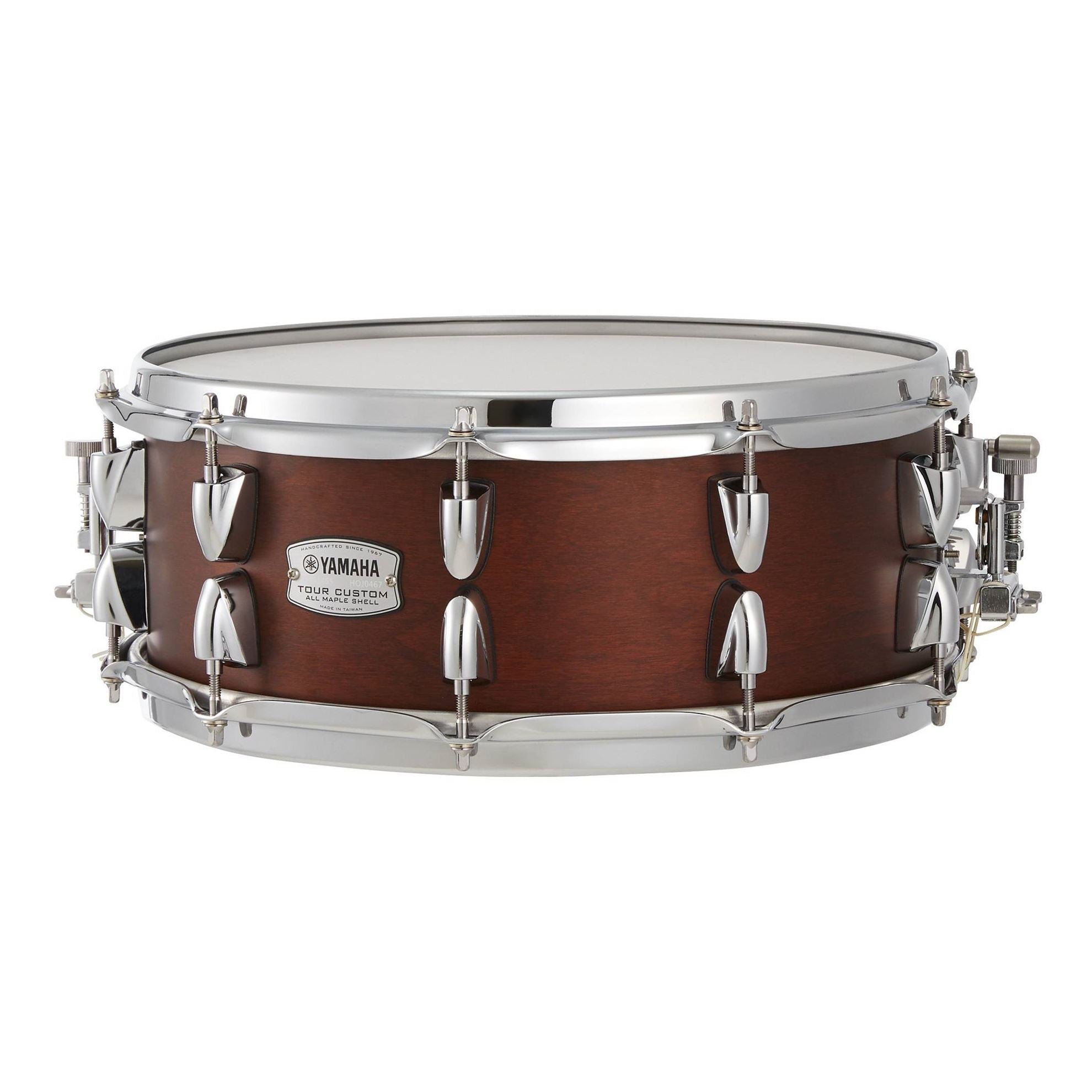 Yamaha TMS1455 Tour Custom 14x5.5in Maple Snare Drum in Chocolate Satin