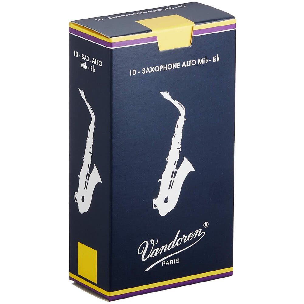 Vandoren SR2125 Eb Traditional Alto Saxophone Reeds - 2.5 (10 Pack)