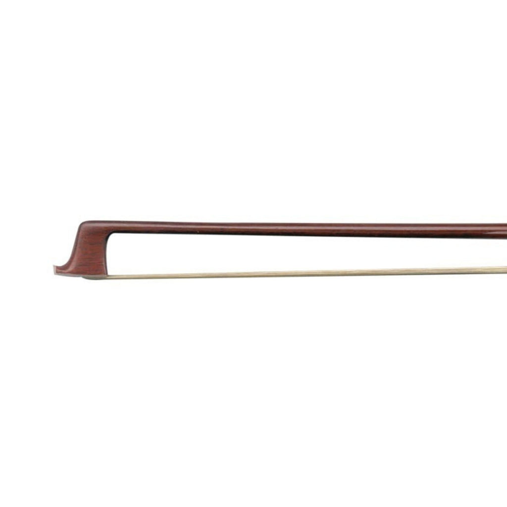 A 1/4 size violin bow made of hardwood by AMS, featuring a polished wooden stick and horsehair for stringed instrument playing.