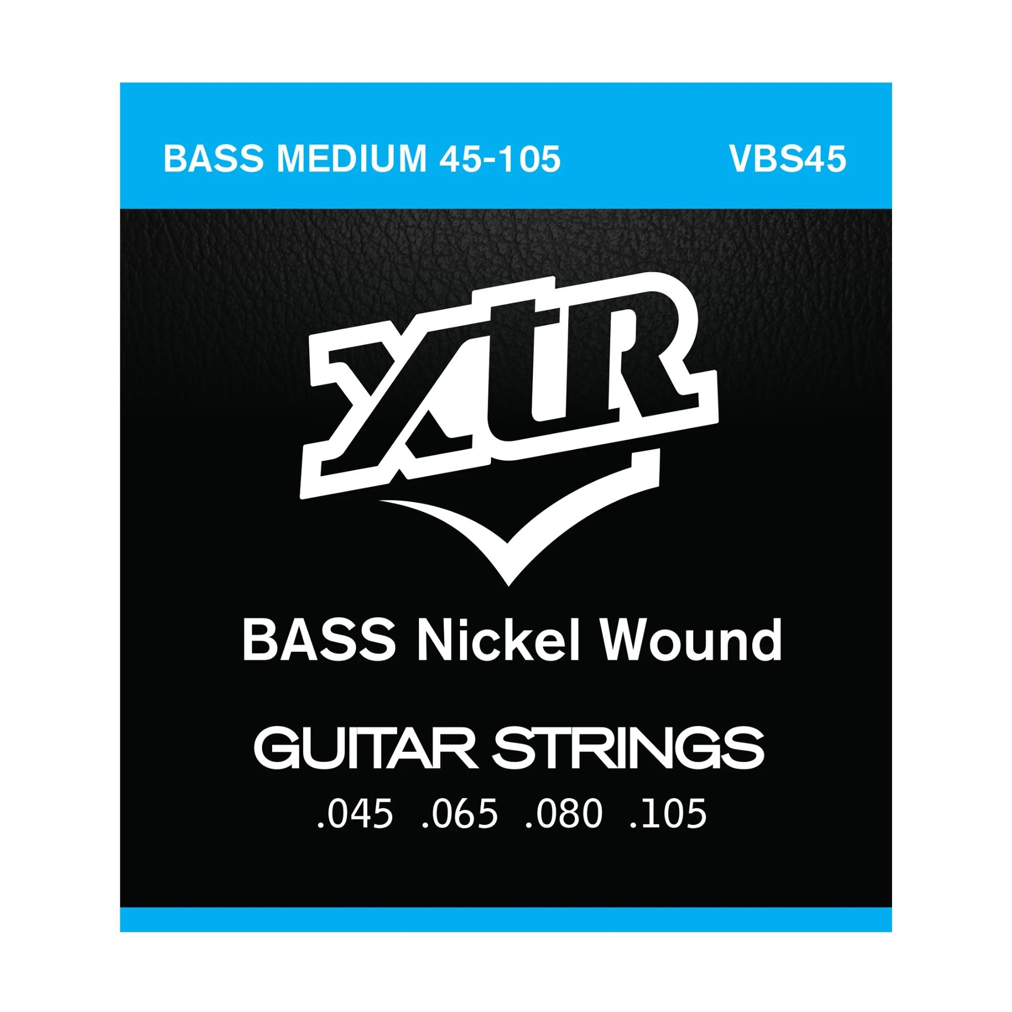 Xtreme XTR Electric Bass Strings 45-105 set, acoustic bass guitar strings with wound steel and nickel for rich sound.
