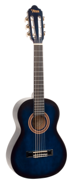 Valencia VC101BUS 1/4 Size Classical Guitar - Blue Sunburst