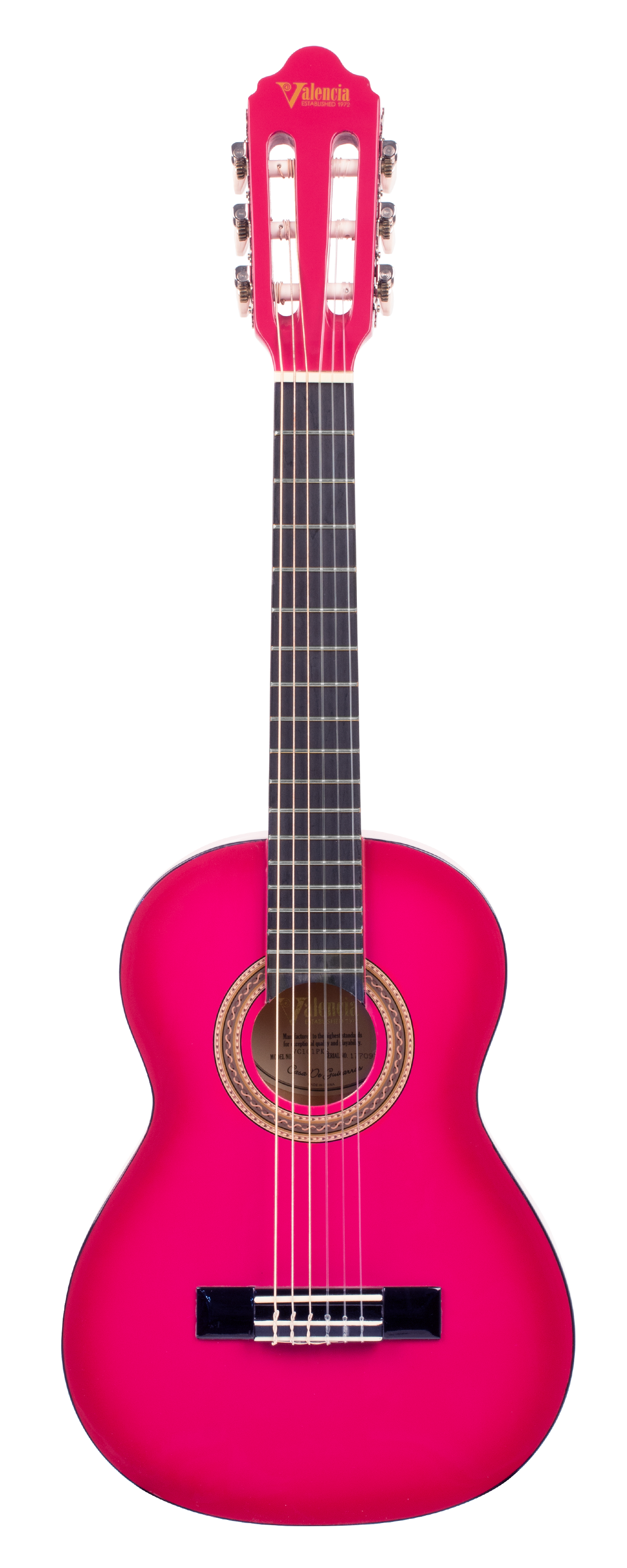Valencia VC101PKS 1/4 Size Classical Guitar - Pink Sunburst